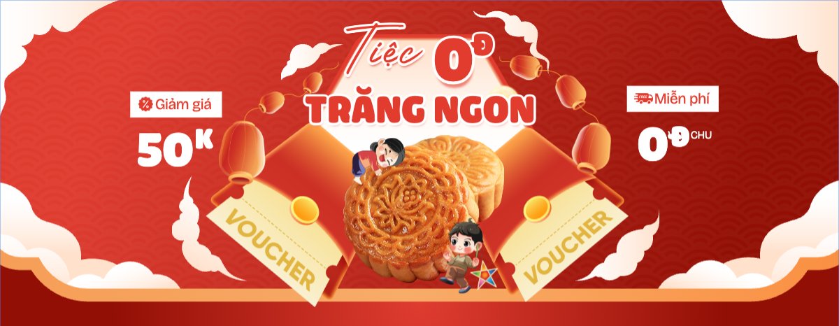 Mẫu Gift Voucher Trung thu, Tết Đoàn Viên, mid-autumn festival, sự kiện, ẩm thực, food, event, hiện đại, modern, cute, dễ thương, chibi — LayerPic