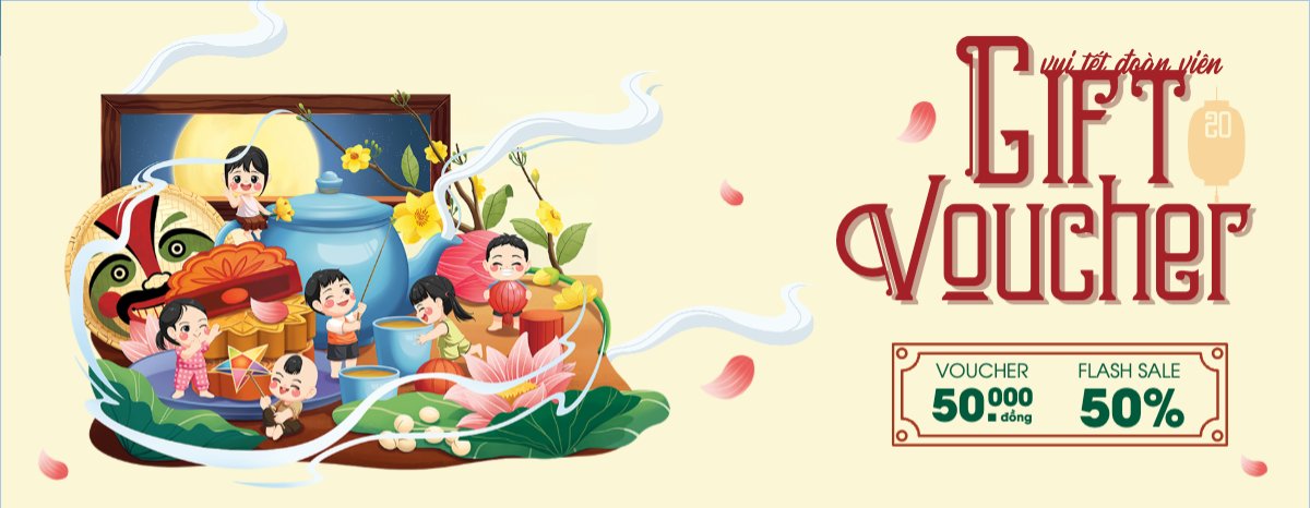 Mẫu Gift Voucher Trung thu, Tết Đoàn Viên, mid-autumn festival, sự kiện, ẩm thực, food, event, hiện đại, modern, cute, dễ thương, chibi — LayerPic