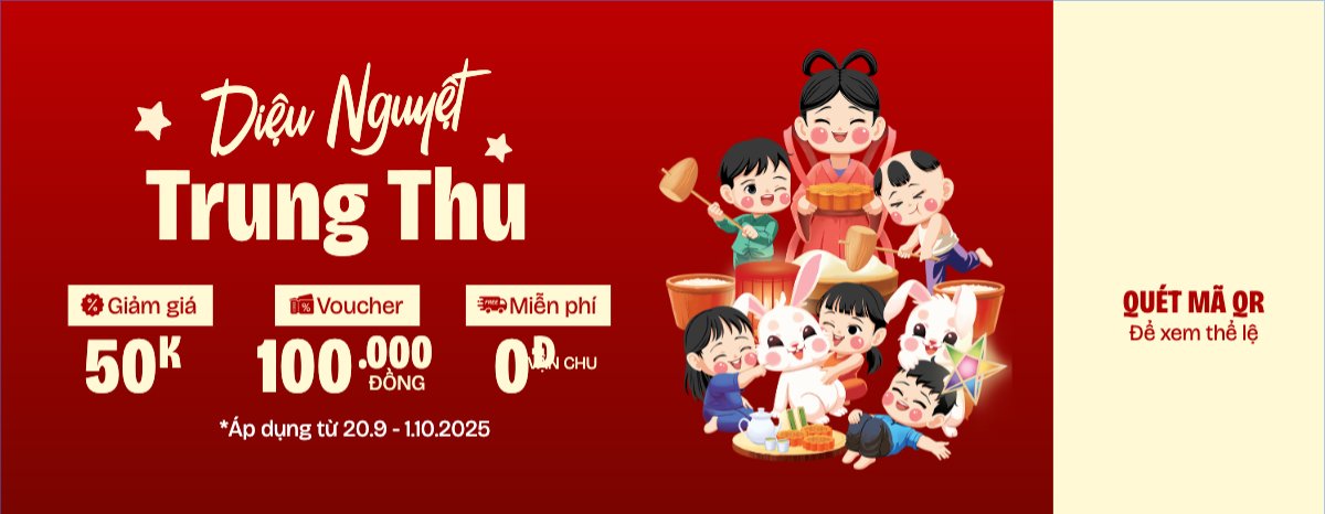 Mẫu Gift Voucher Trung thu, Tết Đoàn Viên, mid-autumn festival, sự kiện, ẩm thực, food, event, hiện đại, modern, cute, dễ thương, chibi — LayerPic
