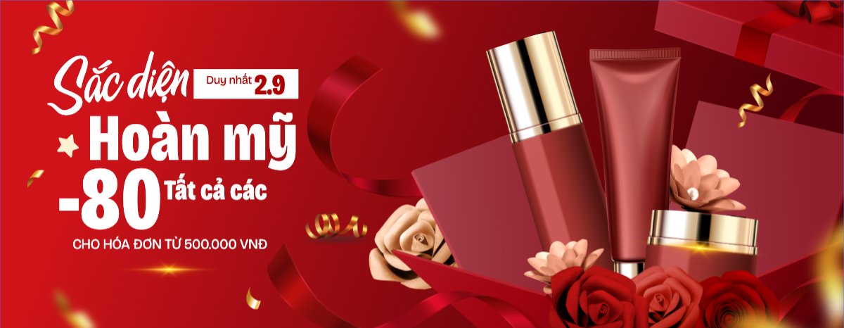 Mẫu Gift Voucher 2/9, Quốc Khánh, lễ hội, Việt Nam, làm đẹp, spa, beauty, thẩm mỹ, skincare, hiện đại, modern — LayerPic