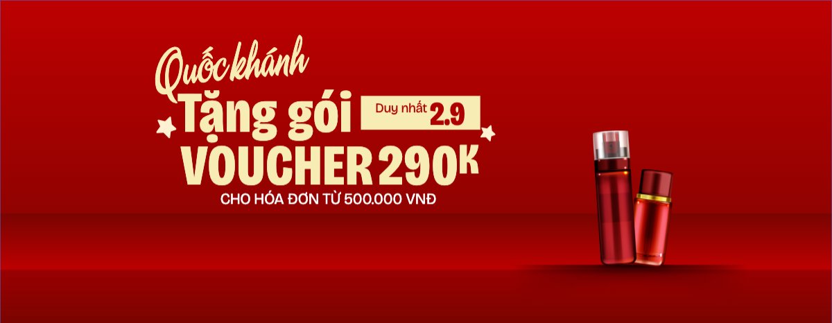 Mẫu Gift Voucher 2/9, Quốc Khánh, lễ hội, Việt Nam, làm đẹp, spa, beauty, thẩm mỹ, skincare, hiện đại, modern — LayerPic