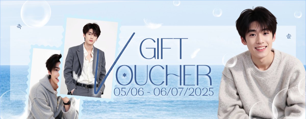 Mẫu Gift Voucher Kpop, idol, thần tượng, âm nhạc, music, sự kiện, event, giải trí — LayerPic