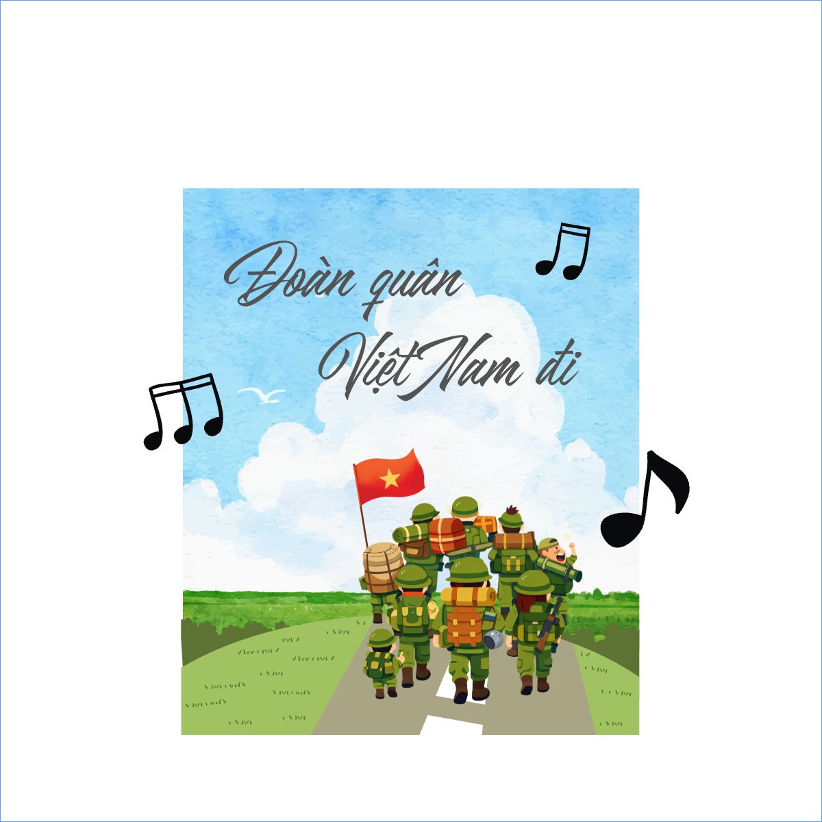 Mẫu Túi canvas Đoàn quân Việt Nam đi — LayerPic