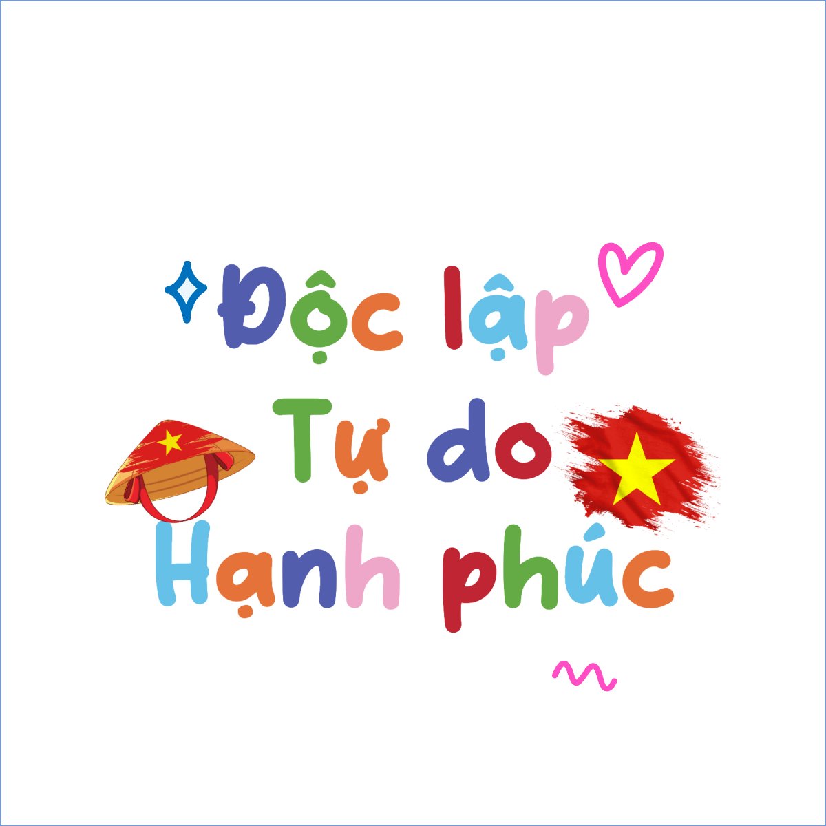 Mẫu Túi canvas Độc lập tự do hạnh phúc — LayerPic