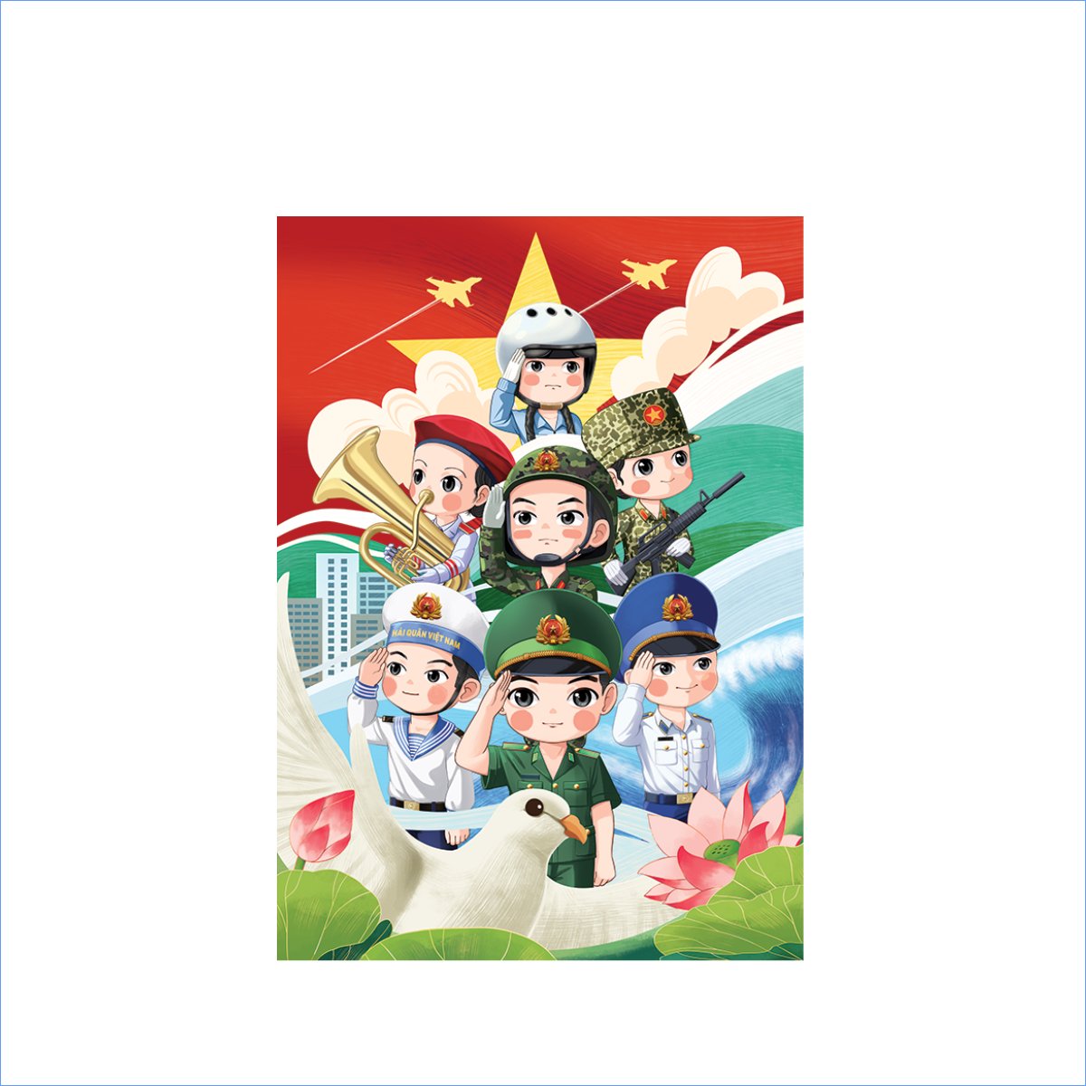 Mẫu Túi canvas Yêu nước — LayerPic