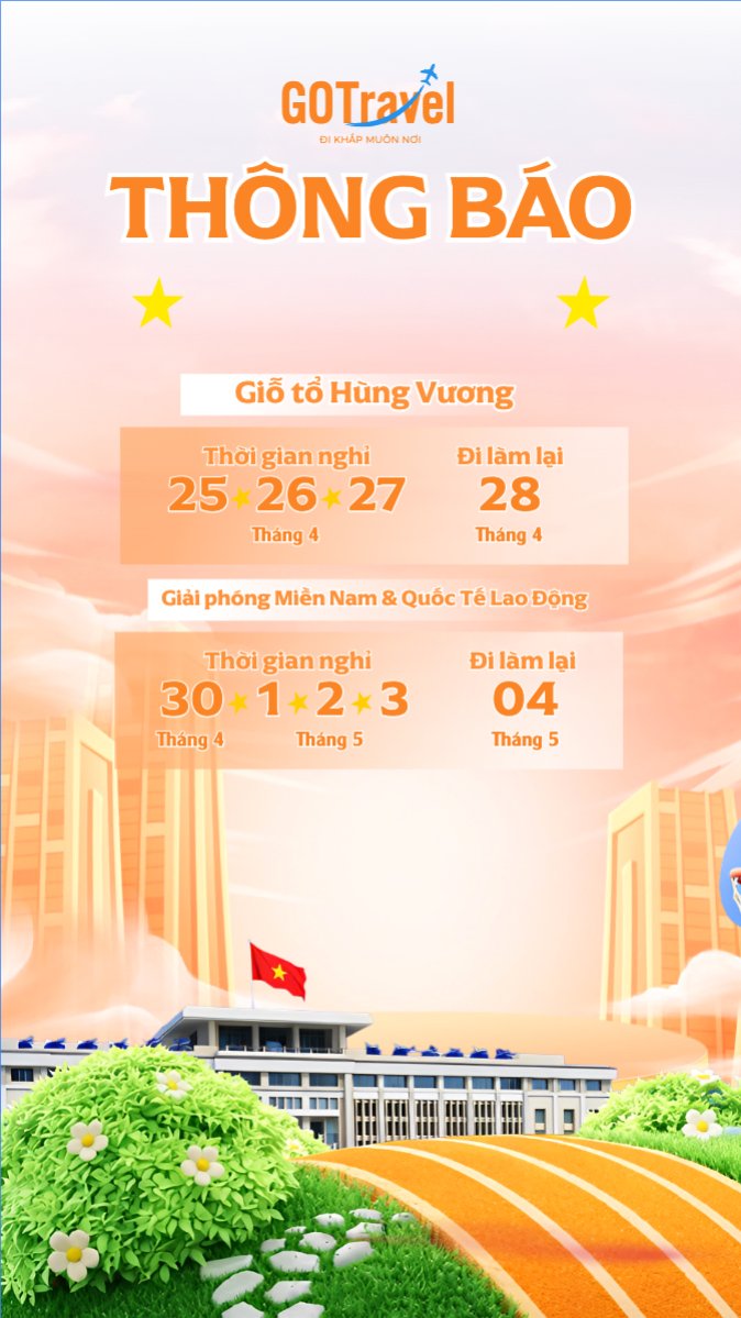 Mẫu Bài post MXH (9:16) Thông báo nghỉ lễ 2026 — LayerPic