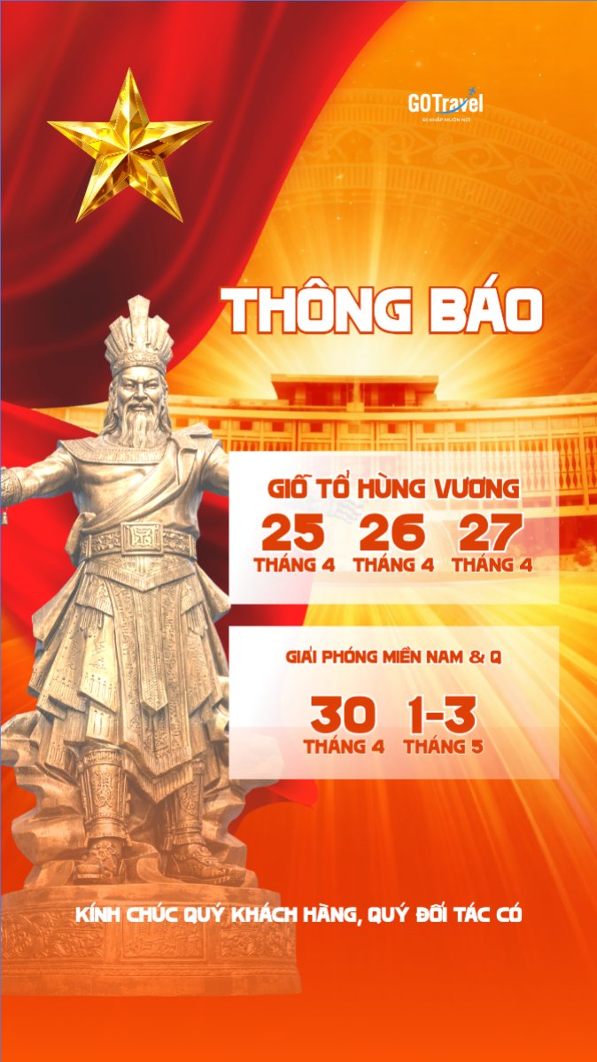 Mẫu Bài post MXH (9:16) Thông báo nghỉ lễ 2026 — LayerPic