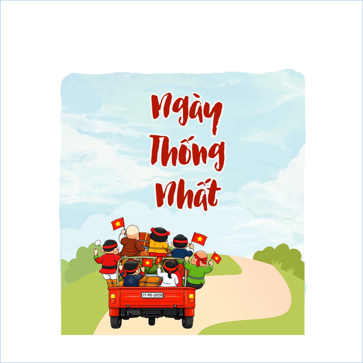 Mẫu Túi canvas Ngày thống Nhất — LayerPic