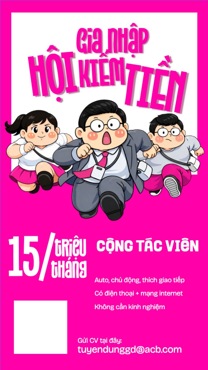 Mẫu Bài post MXH (9:16) Tuyển dụng kinh doanh — LayerPic