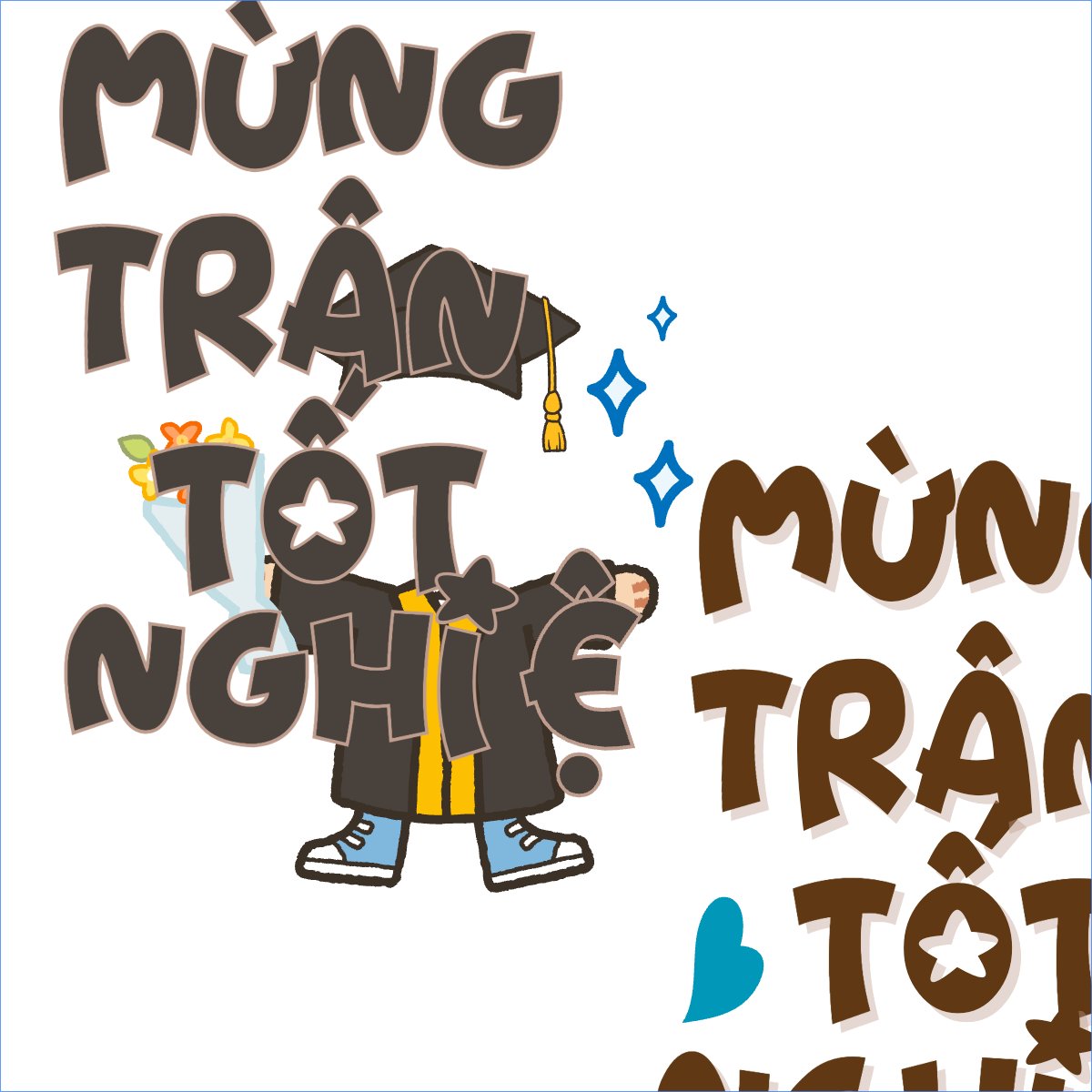 Mẫu Túi canvas Chúc mừng Tân cử nhân — LayerPic