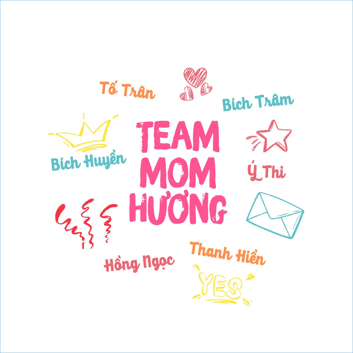 Mẫu Túi canvas Team mom Hương — LayerPic