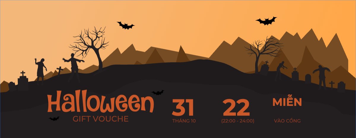 Mẫu Gift Voucher Halloween, sự kiện, event, chương trình, sale, fashion, thời trang — LayerPic