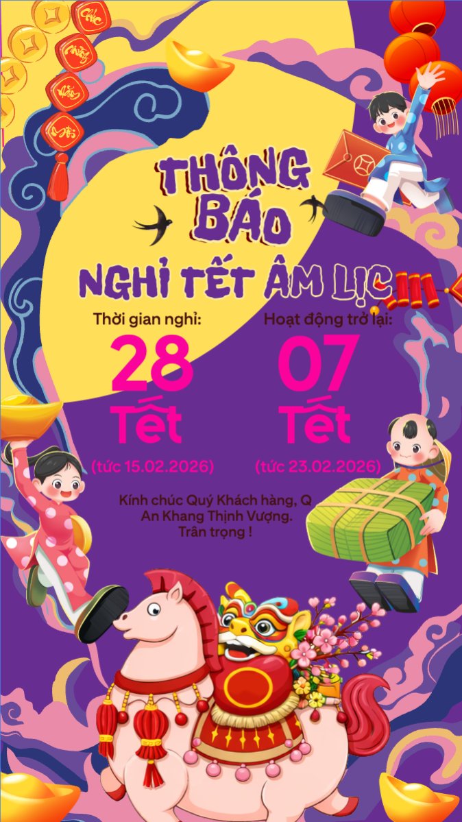 Mẫu Bài post MXH (9:16) Thông báo nghỉ tết Nguyên Đán — LayerPic