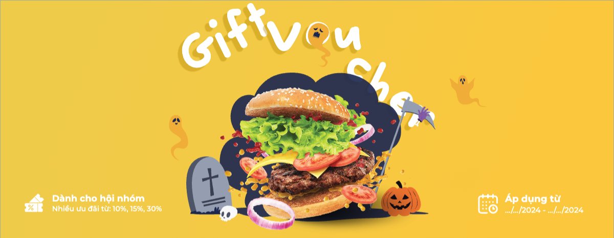 Mẫu Gift Voucher Halloween, đồ ăn, food, thực phẩm, ẩm thực, món ăn, F&B, nhà hàng, thức ăn — LayerPic