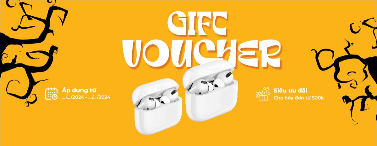 Mẫu Gift Voucher Halloween, Công nghệ, technology, điện tử, electronic, tai nghe, earphone — LayerPic