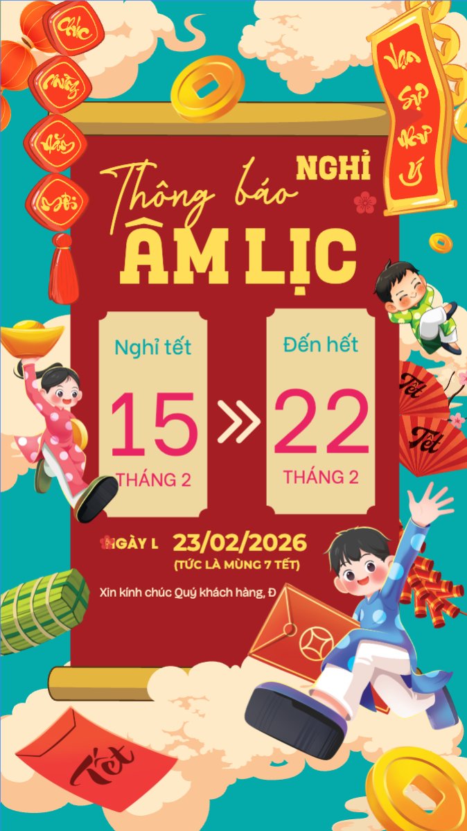 Thông báo nghỉ tết âm lịch