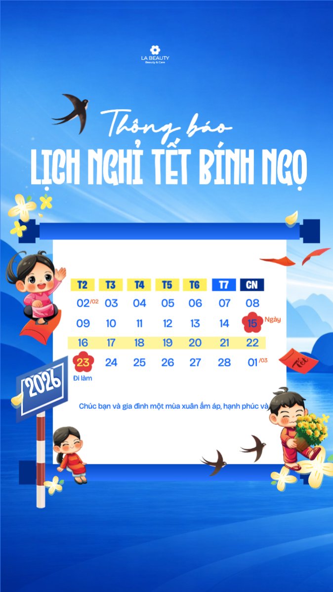 Mẫu Bài post MXH (9:16) Thông báo lịch nghỉ tết nguyên đán Bính Ngọ 2026 — LayerPic
