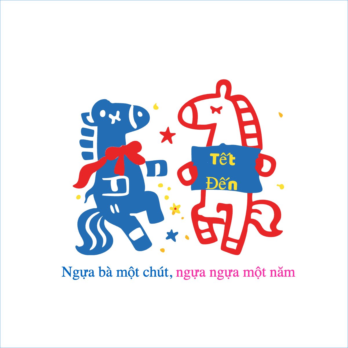 Mẫu Túi canvas Ngựa bà một chút, ngựa ngựa cả năm — LayerPic