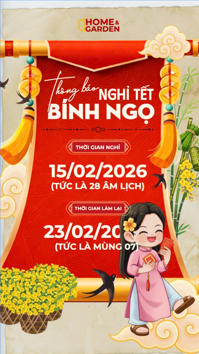 Mẫu Bài post MXH (9:16) Thông báo nghỉ tết Nguyên Đán — LayerPic