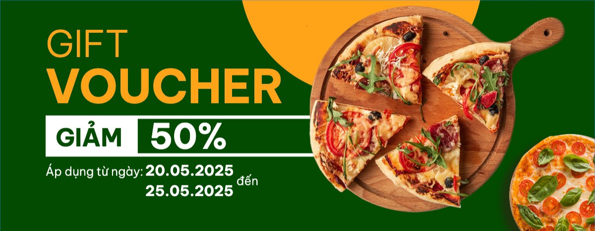 Mẫu Gift Voucher Đồ ăn, food, thực phẩm, ẩm thực, món ăn, F&B, nhà hàng, thức ăn, pizza, fastfood — LayerPic