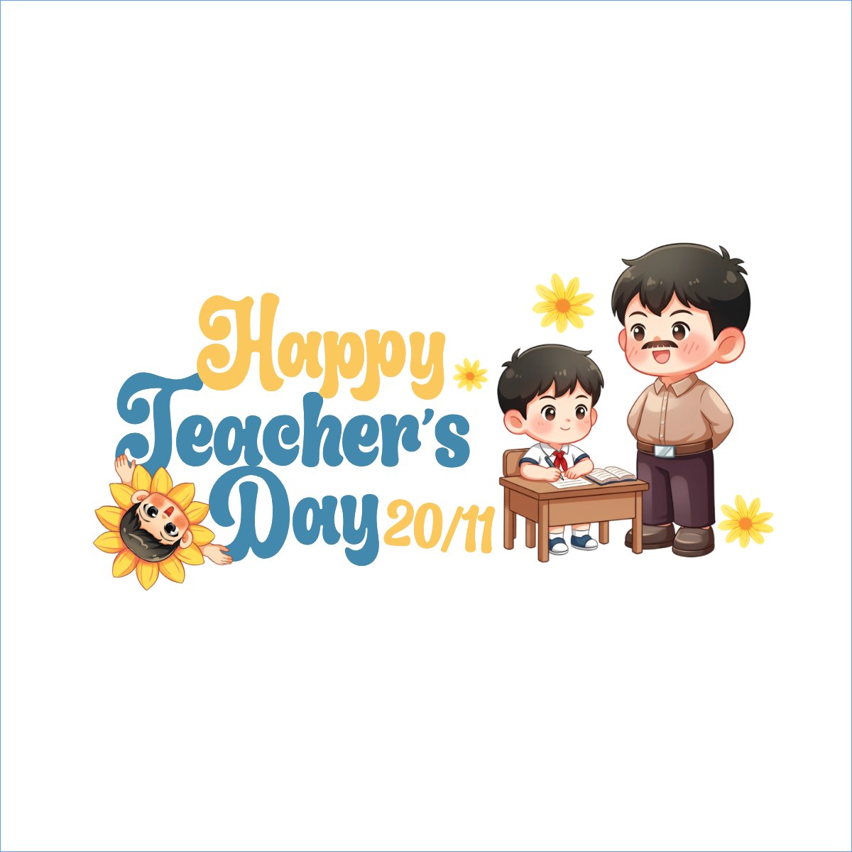 Mẫu Túi canvas Happy teacher's day — LayerPic