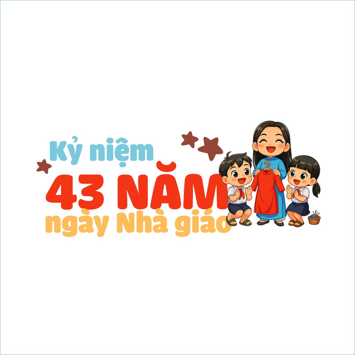 Mẫu Túi canvas Kỷ niệm 43 năm ngày nhà giáo — LayerPic
