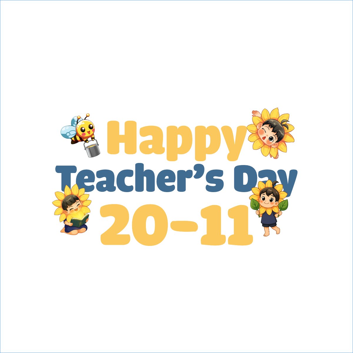 Mẫu Túi canvas Happy teacher's day — LayerPic