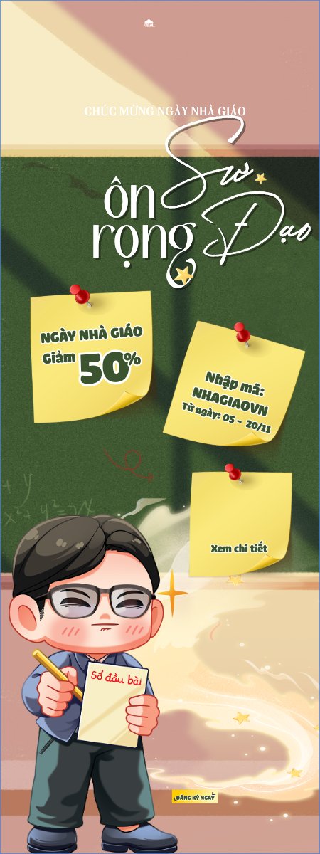Mẫu Standee Tôn sư trọng đạo — LayerPic