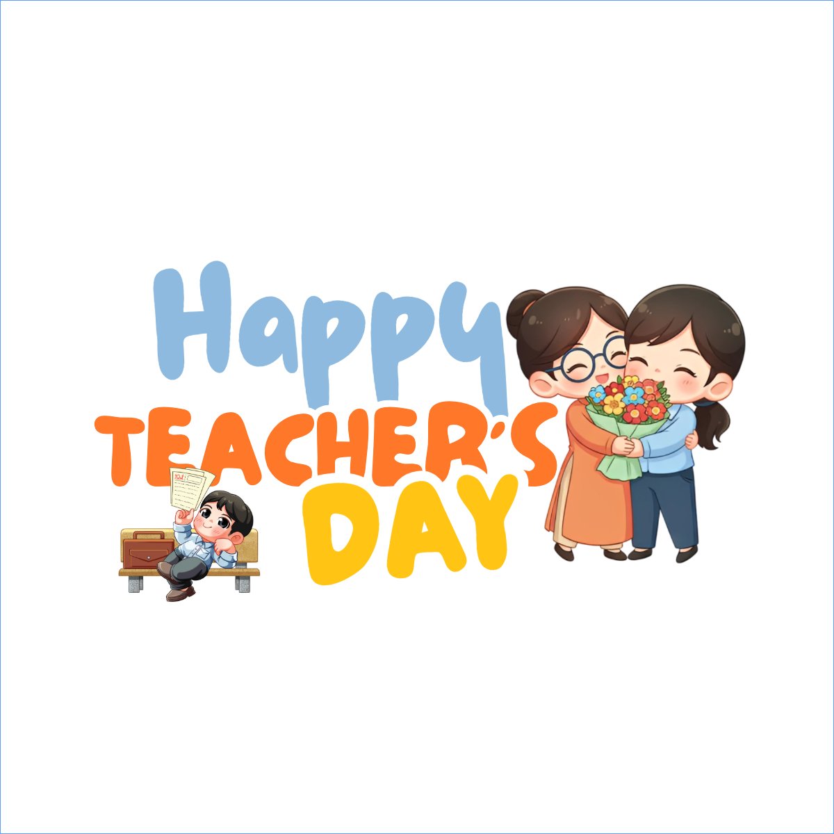 Mẫu Túi canvas Happy Teacher's day — LayerPic