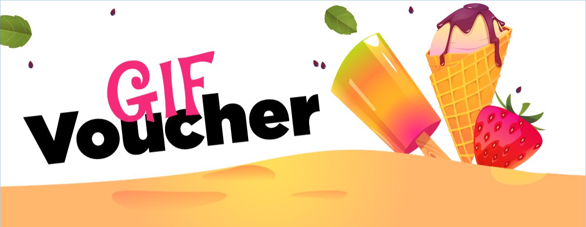 Mẫu Gift Voucher Nước uống, giải khát, F&B, drink, kem, ice-cream, ăn vặt — LayerPic