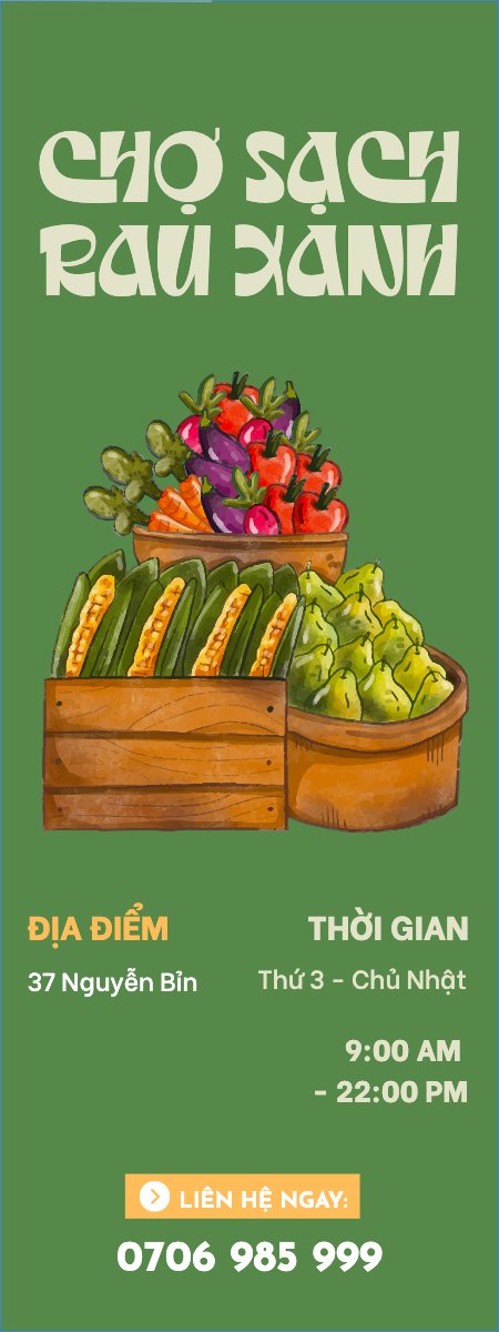 Mẫu Standee Nông sản, agricultural, farm,market, chợ — LayerPic
