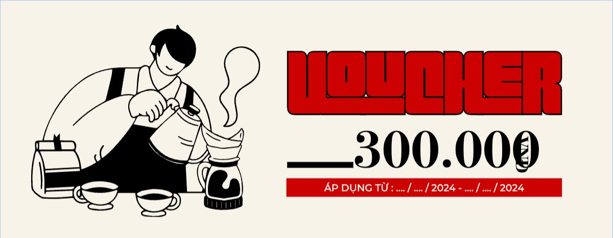 Mẫu Gift Voucher Nước uống, juice, giải khát, F&B, drink, coffee, cà phê — LayerPic
