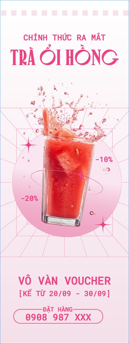 Mẫu Standee Nước uống, juice, giải khát, F&B, drink, cà phê, trà sữa — LayerPic