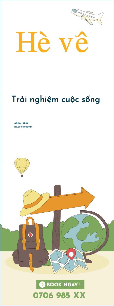 Mẫu Standee Du lịch, travel, tourism, trải nghiệm, khám phá — LayerPic