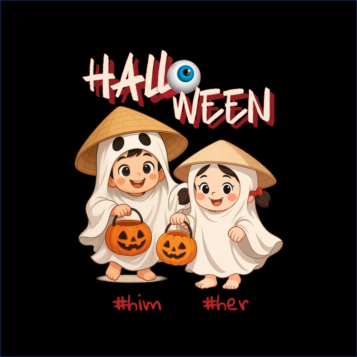 Mẫu Túi canvas Halloween, lễ hội ma quái, sự kiện, event, dễ thương, cute, chibi, hoạt hình, cartoon — LayerPic