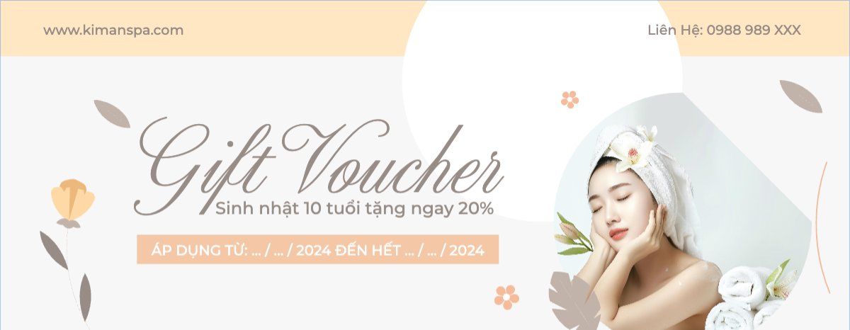Mẫu Gift Voucher Spa, beauty, làm đẹp, thẩm mỹ — LayerPic