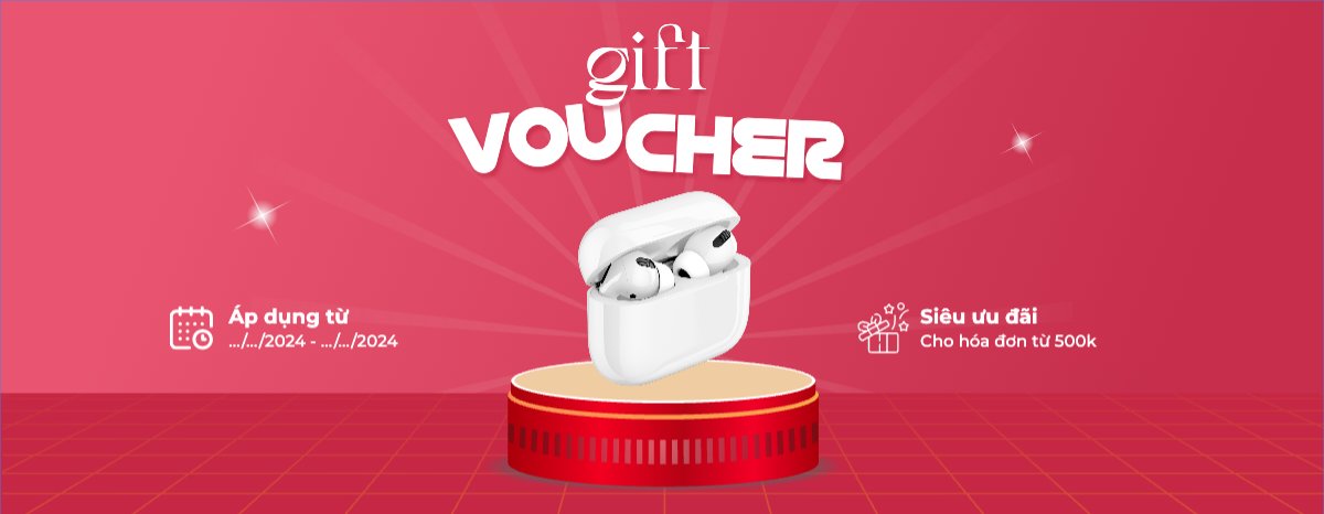 Mẫu Gift Voucher Công nghệ, technology, điện tử, electronic, tai nghe, earphone — LayerPic