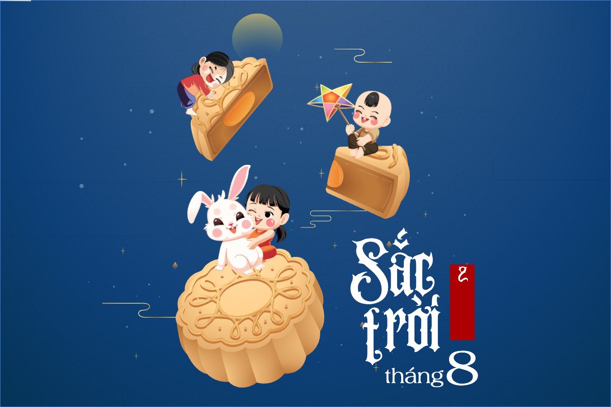 Mẫu Thank you card Trung thu, Tết Đoàn Viên, mid-autumn festival, sự kiện, event, dễ thương, cute, chibi, hoạt hình, cartoon — LayerPic