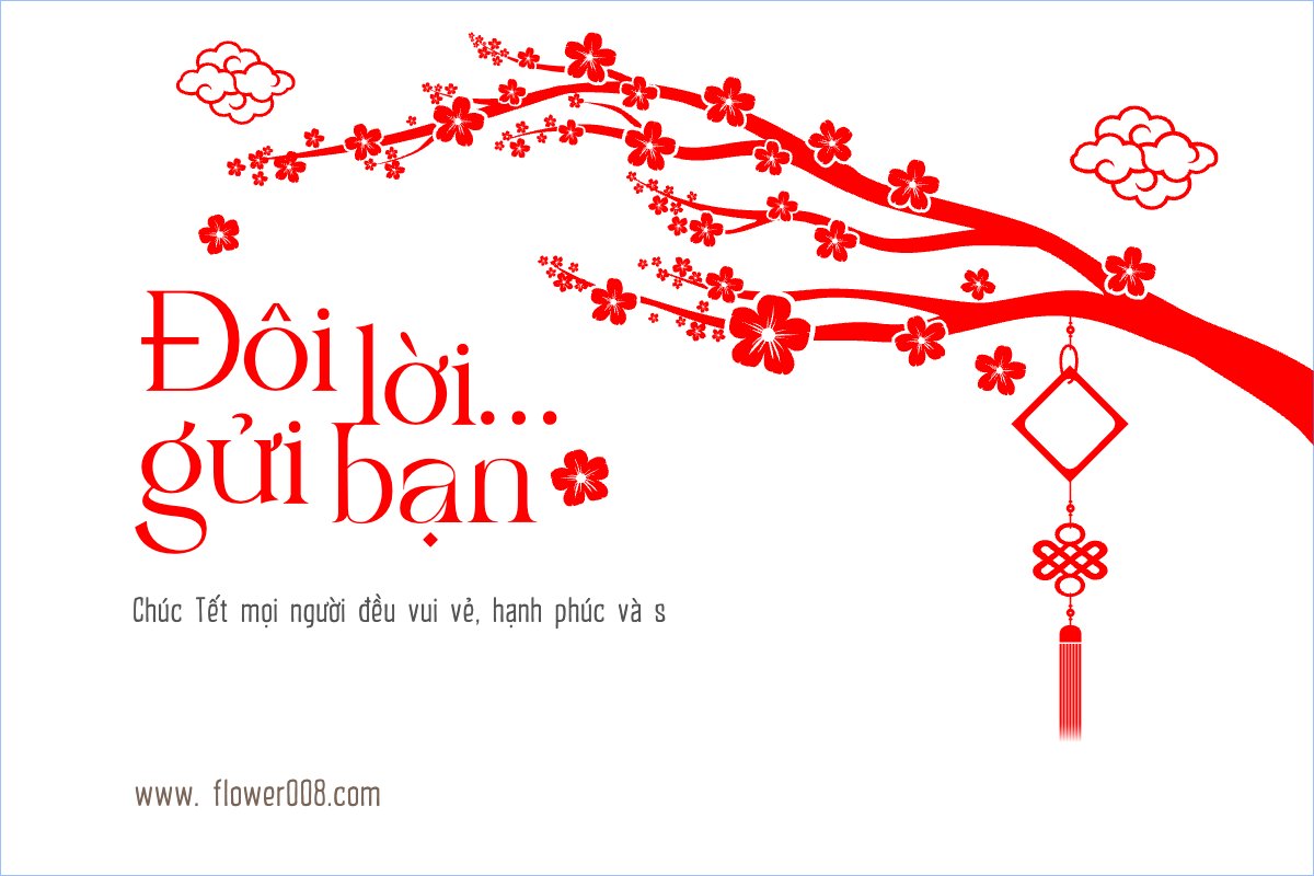 Mẫu Thank you card Tết, Xuân, Ất tỵ, 2025, năm 2025, hoa lá, đơn giản — LayerPic