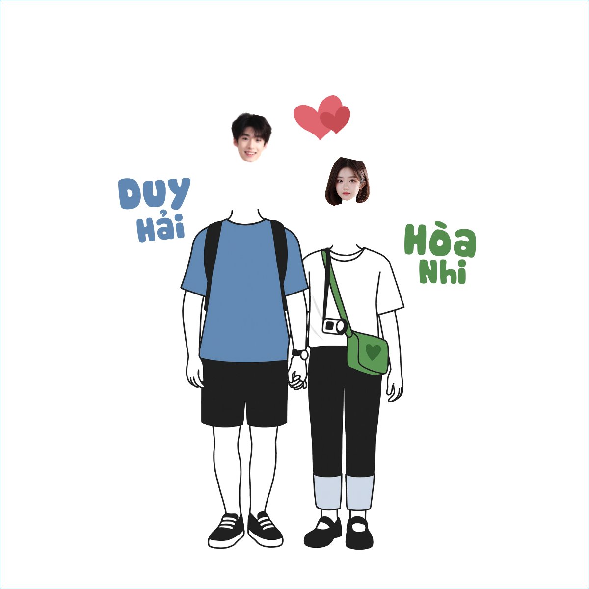 Mẫu Túi canvas Couple, cặp đôi, người yêu, lover, tình yêu, love, đơn giản, simple, cute, dễ thương — LayerPic