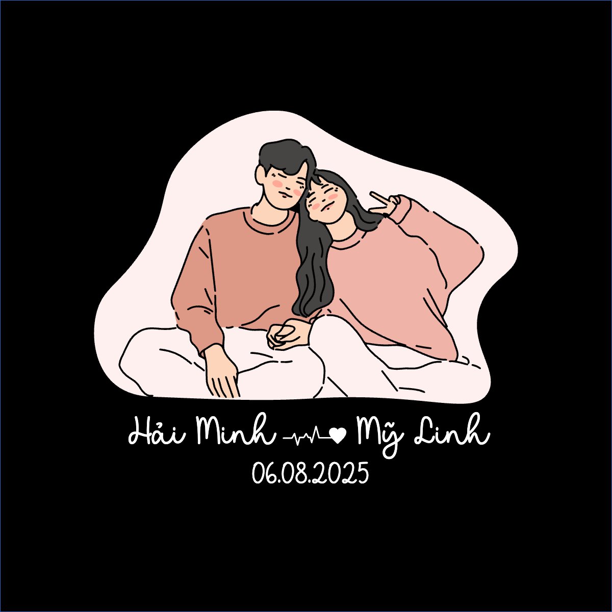 Mẫu Túi canvas Couple, cặp đôi, người yêu, lover, tình yêu, love, đơn giản, simple, cute, dễ thương — LayerPic