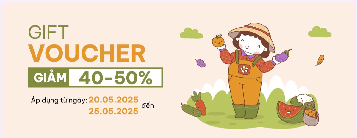 Mẫu Gift Voucher Nông sản, agricultural, farm, nông trại, rau, vegetable — LayerPic