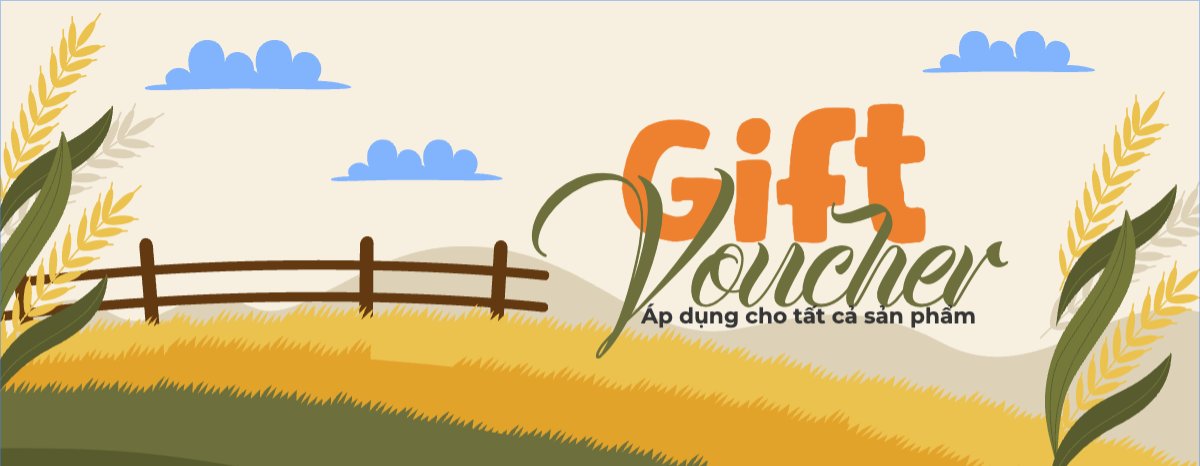 Mẫu Gift Voucher Nông sản, agricultural, farm, nông trại, rau, vegetable — LayerPic