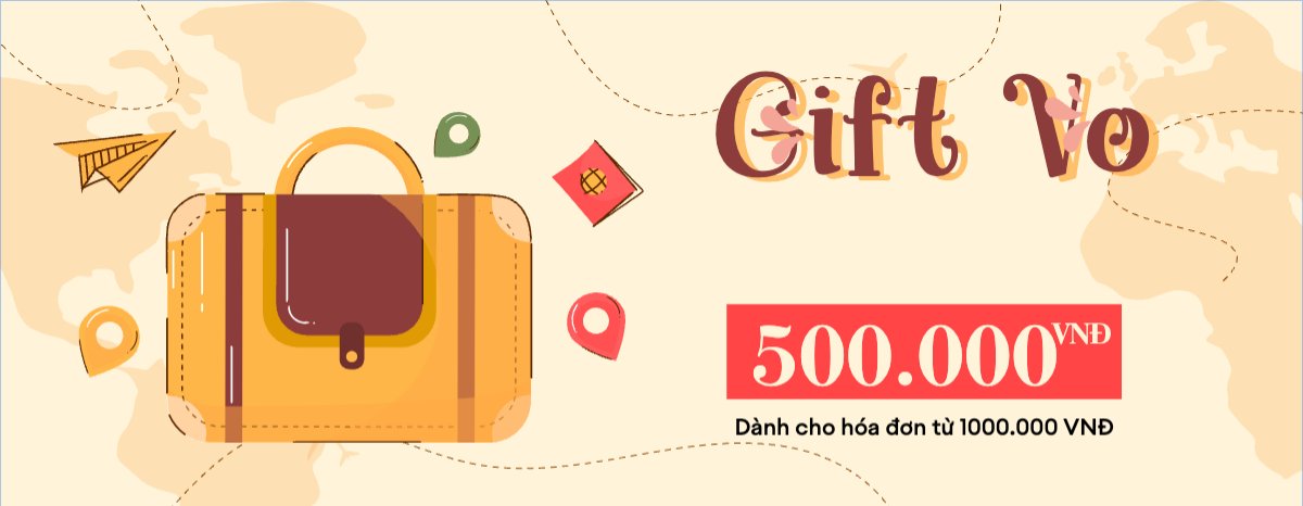 Mẫu Gift Voucher Du lịch, travel, tourism, trải nghiệm, khám phá — LayerPic