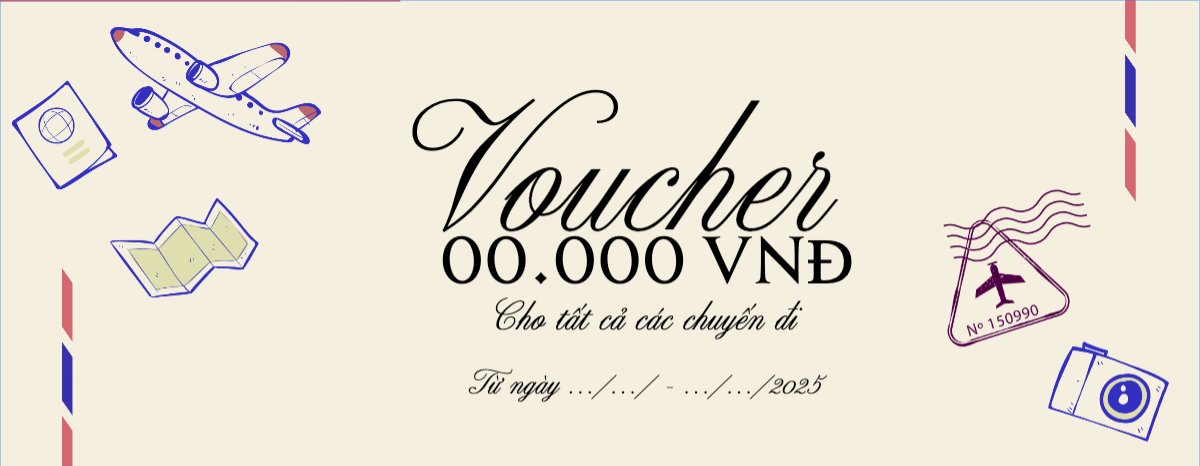 Mẫu Gift Voucher Du lịch, travel, tourism, trải nghiệm, khám phá — LayerPic