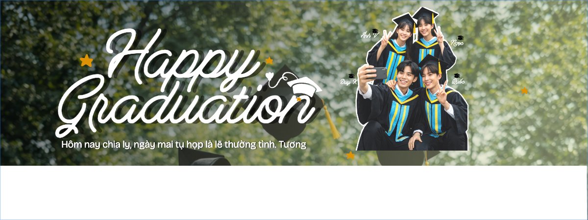 Mẫu Banner cầm tay Happy Graduation — LayerPic