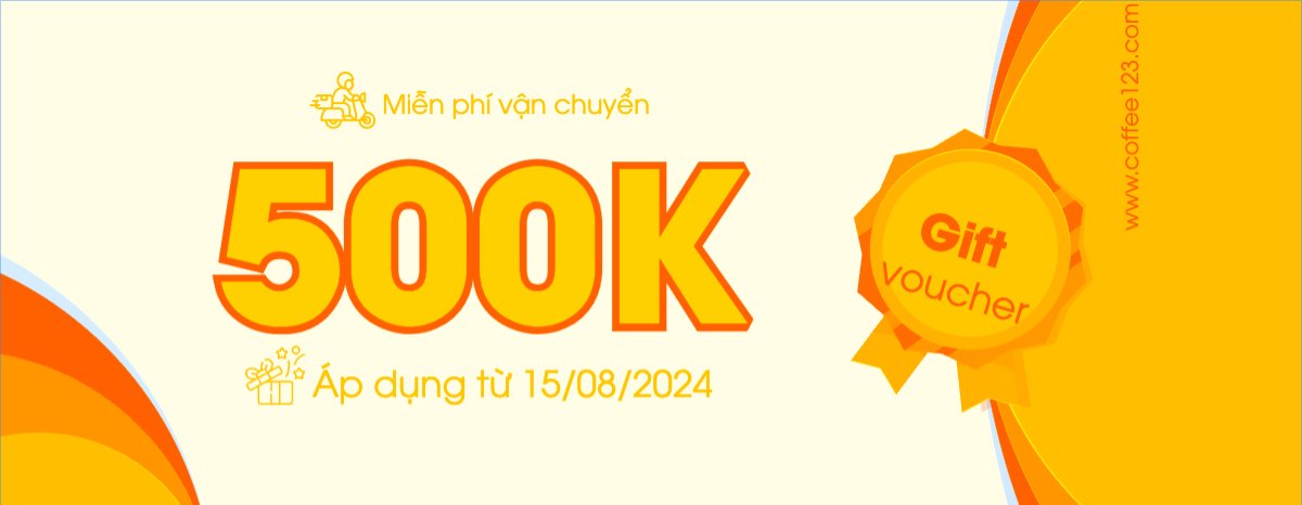 Mẫu Gift Voucher Nước uống, giải khát, F&B, drink, cà phê, coffee — LayerPic