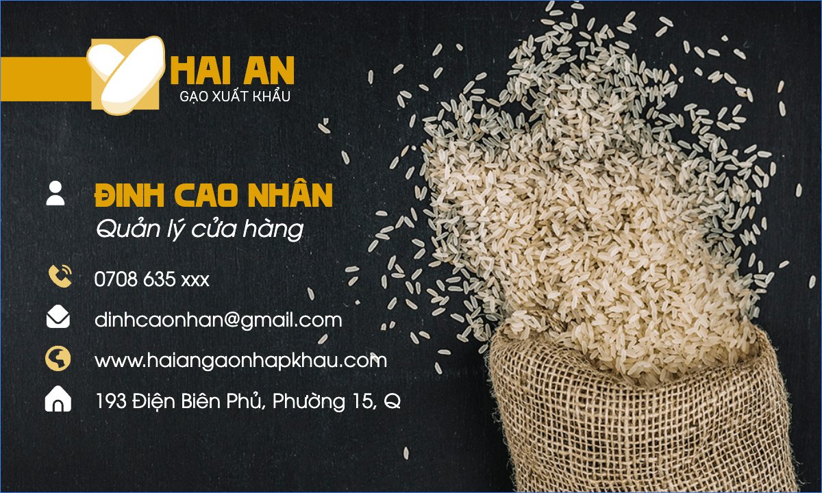 Mẫu Danh thiếp Nông sản, agricultural, farm,rice, gạo — LayerPic