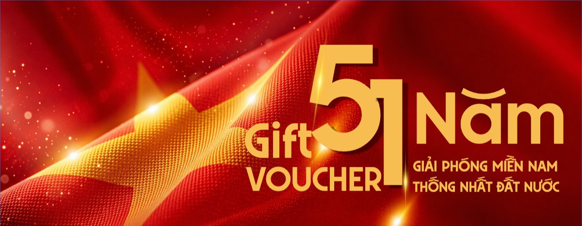 Mẫu Gift Voucher Mừng lễ 30/4 Giải Phóng Miền Nam, thống nhất đất nước — LayerPic