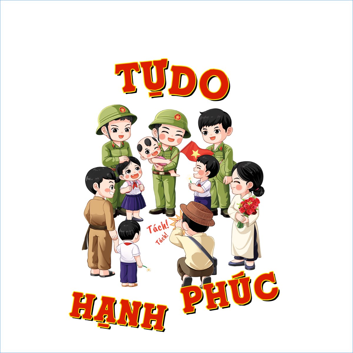 Mẫu Túi canvas 2/9, Quốc Khánh, lễ hội, Việt Nam, hội nhóm, team, tập thể, sự kiện, event, dễ thương, cute — LayerPic